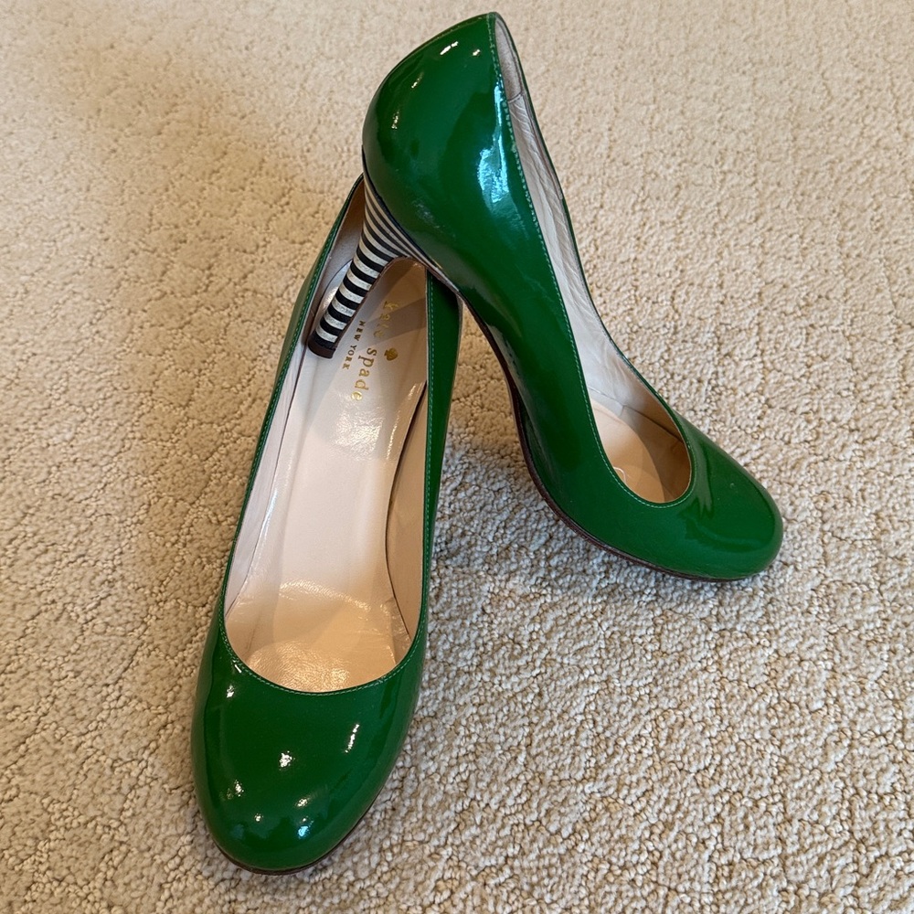 Wicked Green Patent Leather Pumps kate spade